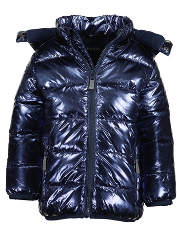 Wattierte winterjacke blau - winterjacke,