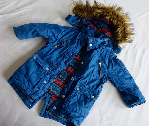Winterjacke parka petrol - h&m, winterjacke/parka,